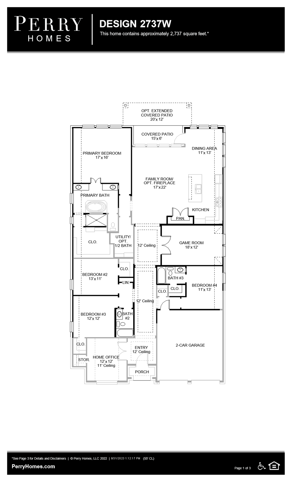 Available To Build In Harmony 55 Design 2737w Perry Homes